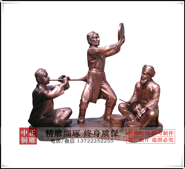 民族舞雕塑|鑄銅民族舞雕塑