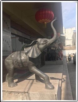 鑄銅大象銅雕塑