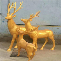 母子鹿銅雕