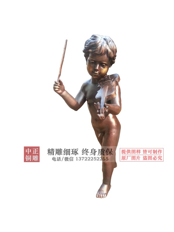 西方小孩雕塑圖片