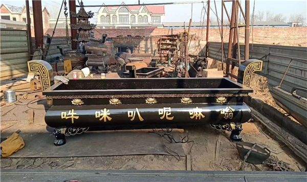 鑄銅平口長方香爐