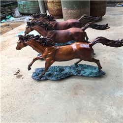 小銅馬雕塑圖片