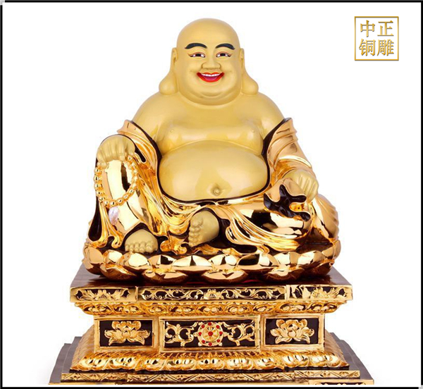 純銅彌勒佛擺件