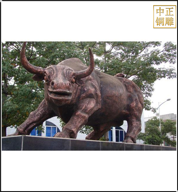 開荒牛銅雕塑圖片