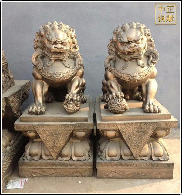 批發定制銅獅子