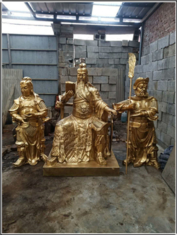 鑄銅關公坐像