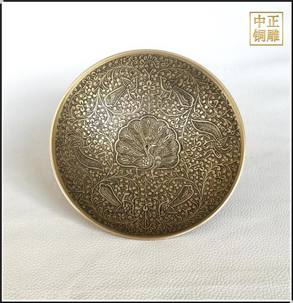 銅供佛果盤浮雕