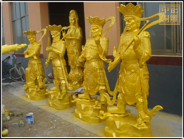 純銅四大天王鑄造