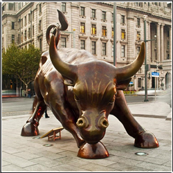 大型華爾街銅牛雕塑