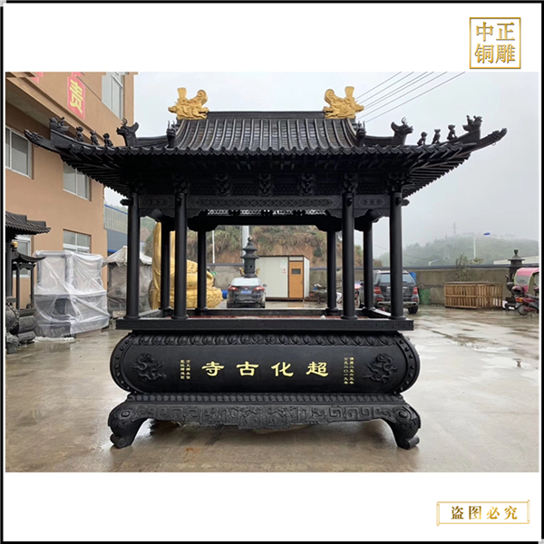 廟宇鑄銅長方形香爐