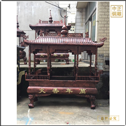 直銷批發有蓋長方銅香爐