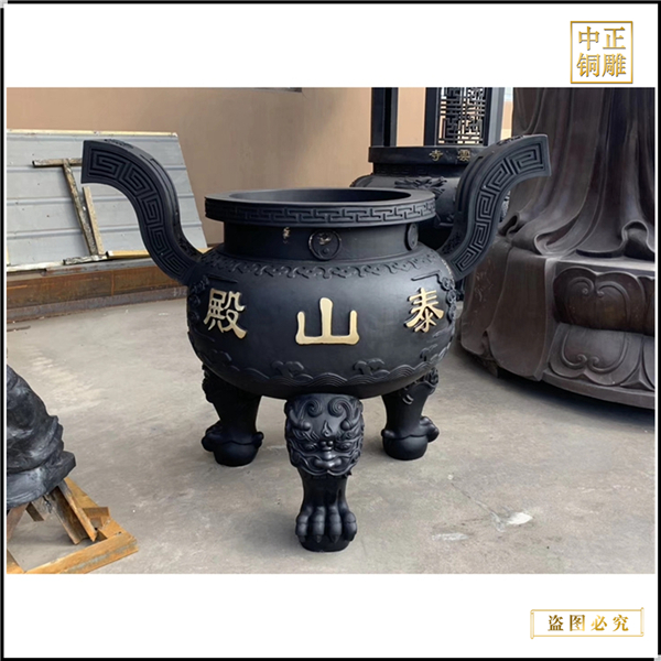 批發銅香爐圓形帶蓋香爐