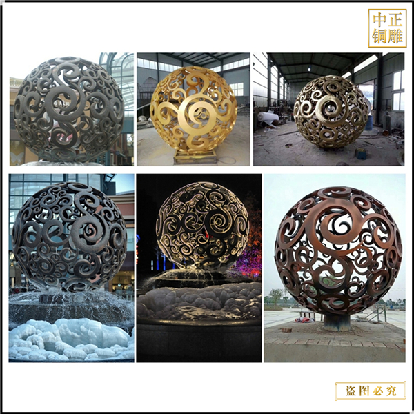城市廣場風水球雕塑鑄造