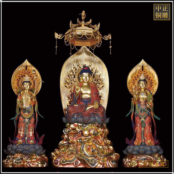 1.8米西方三圣銅像