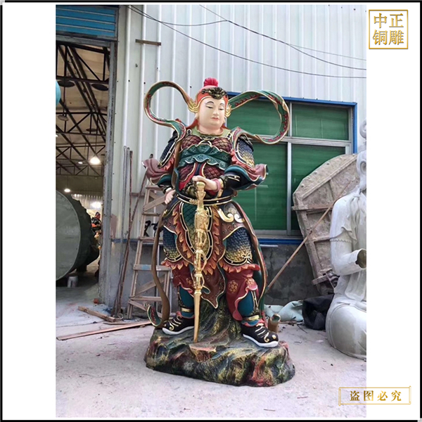 彩繪鎏金韋陀神將批發