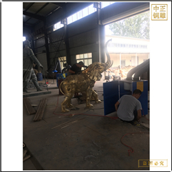 酒店別墅門(mén)口銅雕大象生產(chǎn)