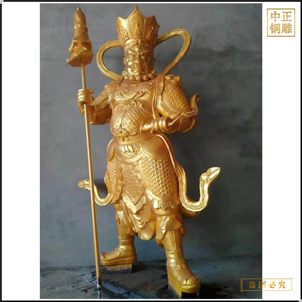 貼金四大天王銅佛像鑄造廠