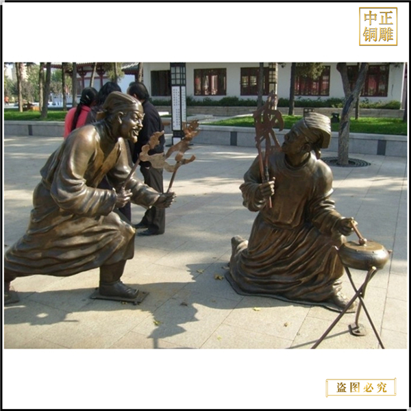 景觀玩皮影戲雕塑