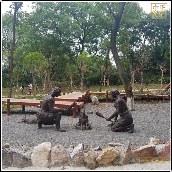 園林景觀馬壩人生火雕塑