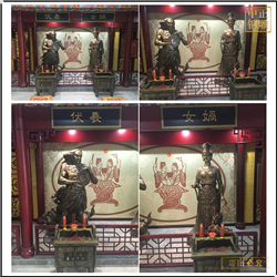 女?huà)z伏羲神像銅雕鑄造
