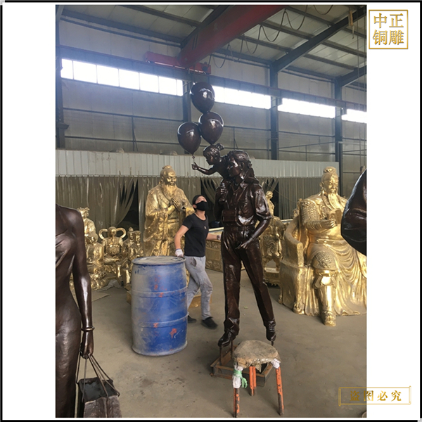 美女購物人物銅雕塑銷售