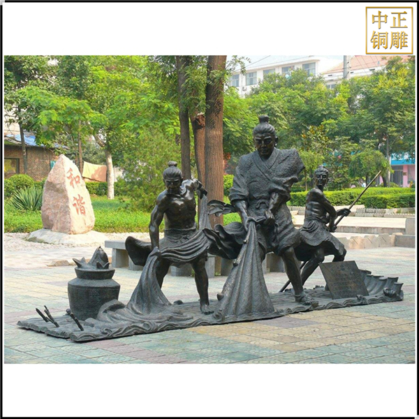 大型捕魚人物景觀雕塑