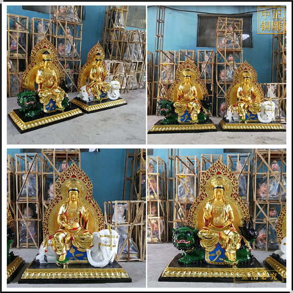 文殊普賢供奉銅佛像