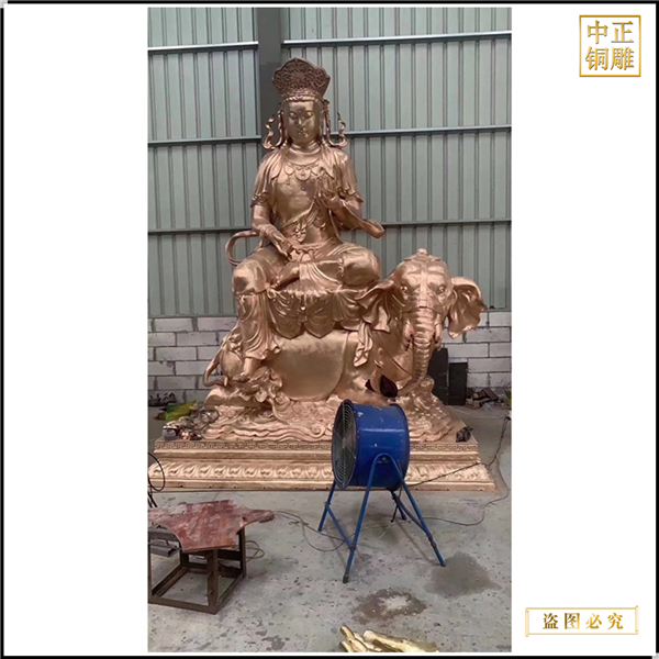 大型文殊普賢銅像鑄造廠